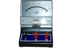 SCI-SUPPLY Dual Range Analog 0-50mA / 0-500mA Milliampere Meter, Milliampere Ammeter, Milliammeter, Galvanometer