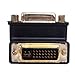 HDE Gold Plated 90 Degree DVI-I 24+5 Right Angle Male to Female Adapter