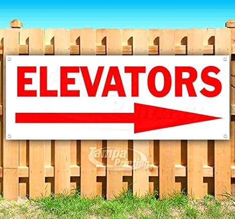 Amazon Com Elevators 13 Oz Heavy Duty Vinyl Banner Sign With