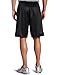 Soffe Men's Long Polyester Mini-Mesh Short Black Medium