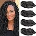 4Pcs Spring Twist 8 inch Nubian Twist Braiding Hair Crochet Braids Synthetic Hair Spring Twist Braiding Hair Extensions #1B