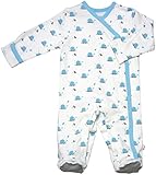 Babysoy Baby Organic Cotton Pattern Footie Pajamas (Whale, 6-12 Months)
