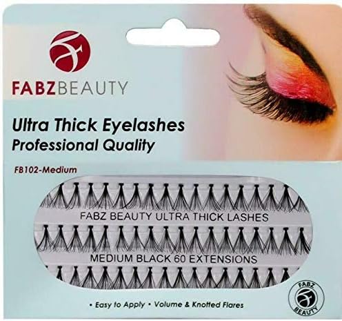 Individual Cluster Eyelashes False Extension, Black, 60 count (Pack of 1)