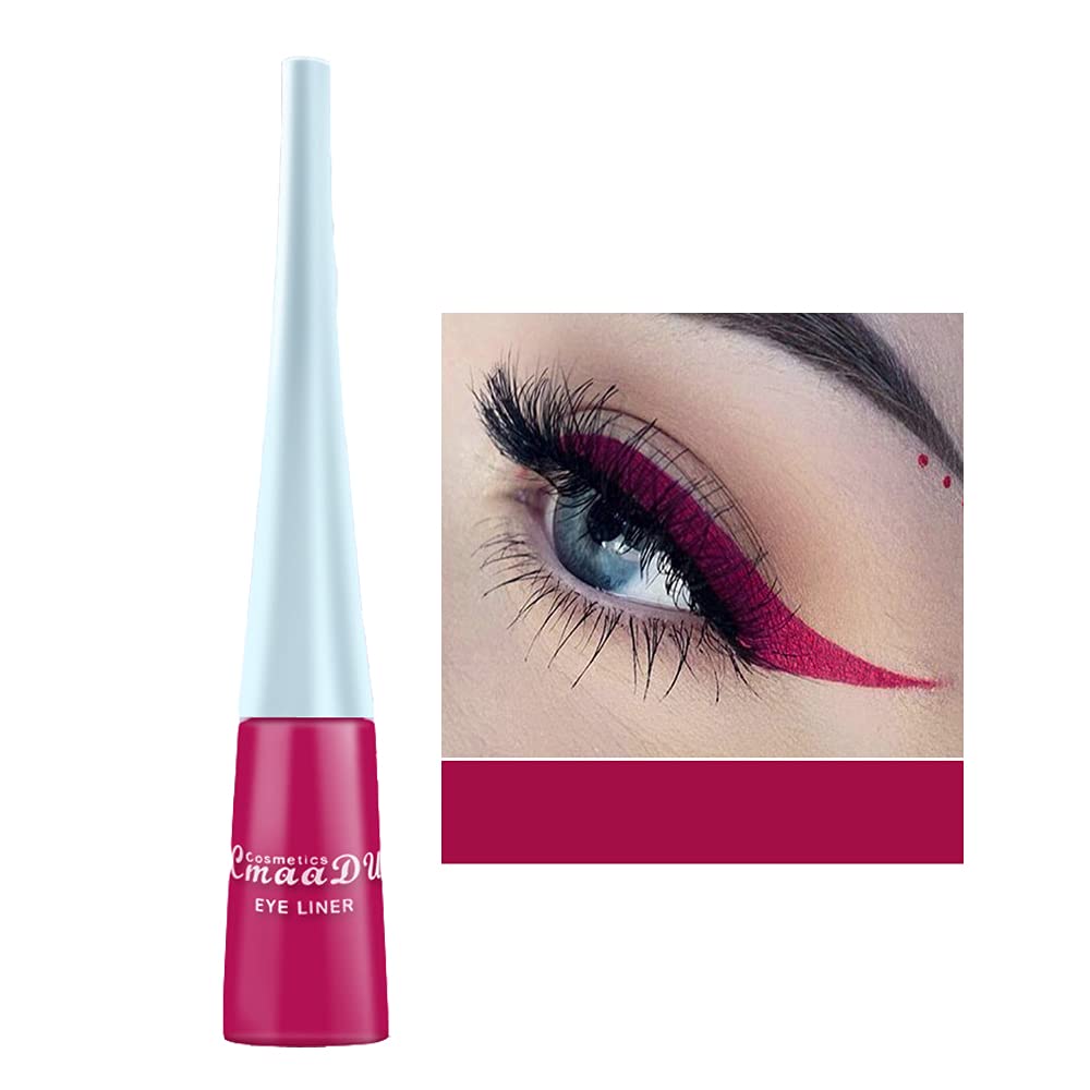 OCHILIMA Matte Liquid Eyeliner - Long Lasting Waterproof Gel Eyeliner Pen With High Pigment for Women and Girls (08# Rose Red)