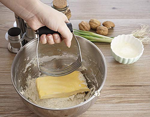 FireKylin Professional Dough Blender, Pastry Cutter Stainless Steel, Heavy Duty Pastry Blender with Blades - Thumbnail 4