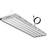 VIVOSUN T5 Grow Lights, 5000 Lumens per 4ft., 216W (4 X 54W), 6500K HO Fluorescent Tubes, with High-Output T5 Light Fixture B