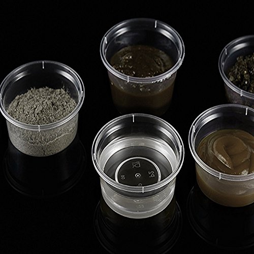 SLSON 100 Pack Gecko Food and Water Cups Gecko Ledge Replacement Cups Reptile Worm Bowl Mealworm Feed Feeder for Lizard Leopard Gecko Crested Gecko and Other Small Pets