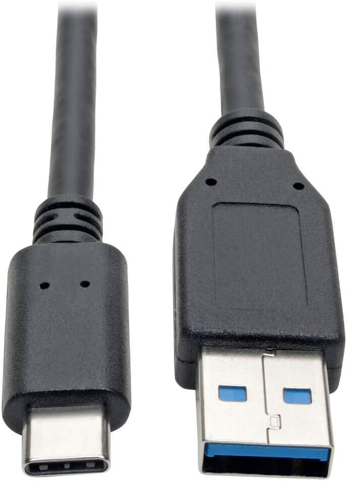 Tripp Lite USB 3.1 Gen 1 Cable 5 Gbps USB-C to USB-A, Type-C, Thunderbolt 3, (M/M), 1.83 m (U428-006), Black