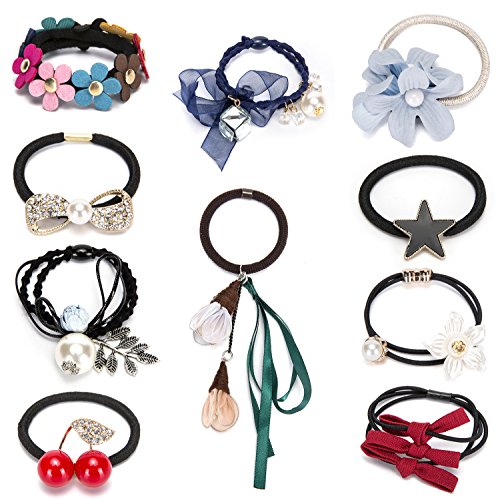 Hy Fancy 7pc 10pc Stylish Stretch Hair Ties Of Comfortable