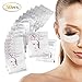 Omberlan Under Eye Gel Pads - 50 Pairs of Individual Eyelash Extension Supplies, Lint Free Lash Extension Pads for Eyelash Extension, Hydrogel Eyelash Pads Eye Mask Beauty Tool … (Silver)