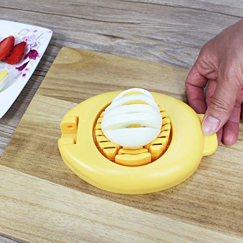 Egg Slicer with Stainless Steel Wire Yellow