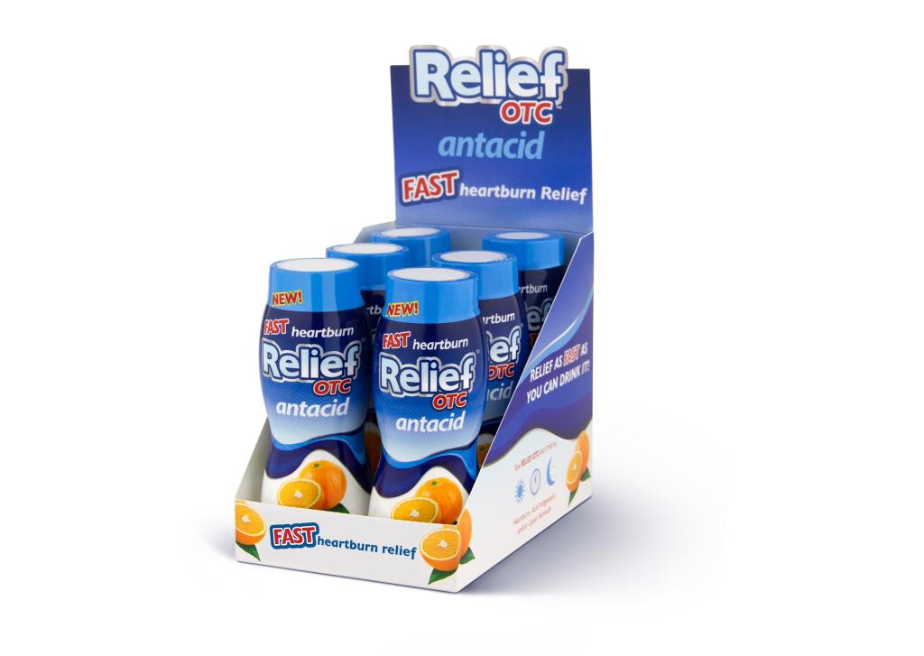 Relief OTC Liquid Antacid, Orange Creme, 4 Ounce (Pack of 6) Health & Personal Care