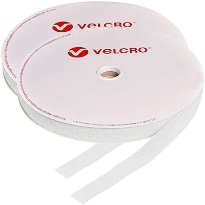 VELCRO Brand 50mm Sew On Hook & Loop White 25m Roll
