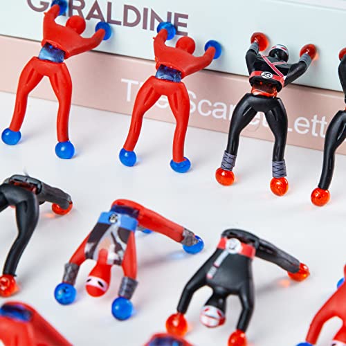 3 otters 42PCS Ninja Wall Climbers, Ninja Toys with DIY Costume Stickers Stretchy Wall Climbers Window Crawler Sticky Toy for Kids Birthday Gift Party Favor Goodie Bag Fillers