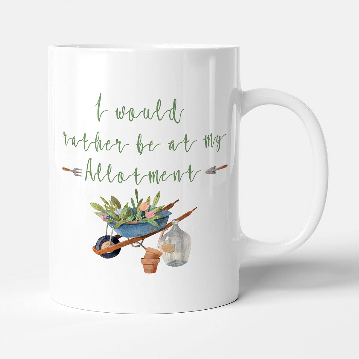 Victorian Printing Co - I Would Rather Be at My Allotment - Gardening Birthday Gift Mug, Ceramic, 11fl.oz.