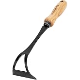 Onion Hand Hoe for Weeding, Stainless Steel Hoe Garden Tool Short Handle | Hollow Garden Hoe for Protect the Roots of Bulbous Plants &amp; Prevent Silt/Weeds Buildup, High-efficiency Weeding Digging