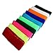 Kurtzy 10 Pack Fibre Sweatbands - Elastic Stretch Headbands for Men/Women - Sports Moisture Wicking Sweatbands for Athletics, Running, Cycling, Gym Workouts, Yoga, Basketball, Tennis, and Football