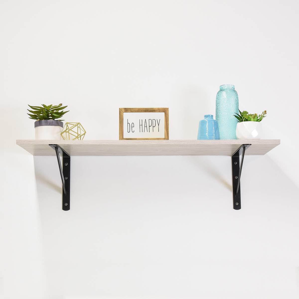 Basics Shelf Bracket - 20" x 13", Black, 10-Pack: Home Improvement