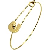 AOCHEE Fashion Safety Pin Hook Bangle Bracelet Classic 3 Colors Simple Love Bracelet