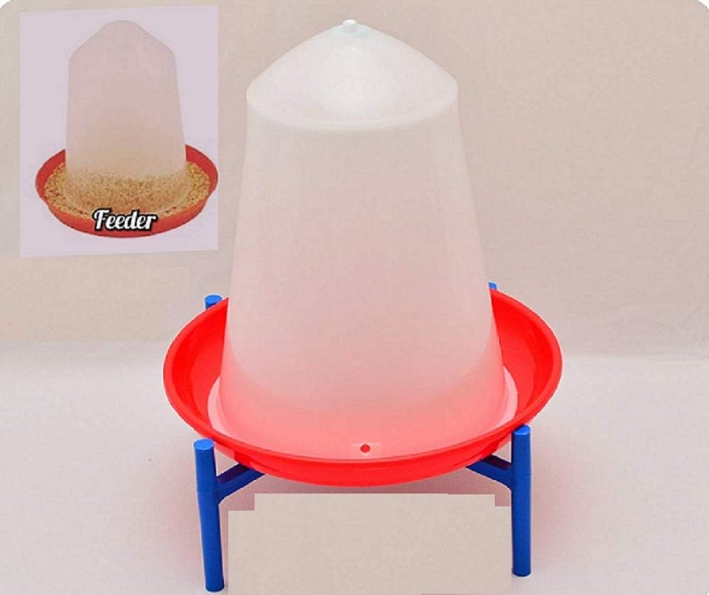 Praish Plastic Water Drinker for 50 Chicks and Quality Capacity Feeder 2.8 LTR and 500 gm