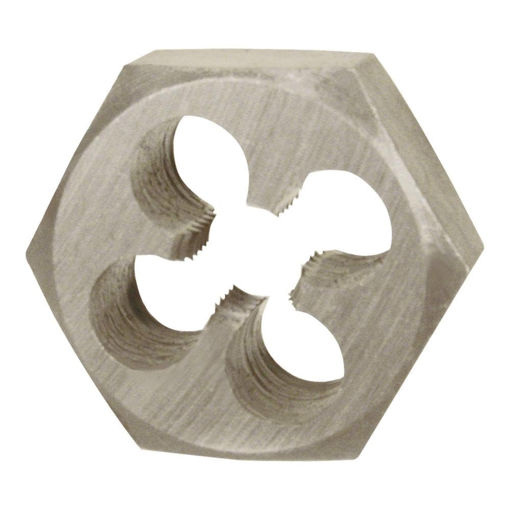 Ruko HSS Hexagonal Solid Square Bolt Die, DIN 382, Ground, Bright Finish, 1 inches Nominal Thread Size, R267610