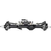 H10 Axles, CNC Aluminum Front Straight Axle Kit for 1/10 Vanquish H10 Optic RTR RC Crawler Car Hops Up Modified Upgrade Part (Black-Front Axle)