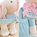 Me Too Stuffed Elephant Dolls Light Blue Dress 12'' + Gift Bag …