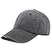 The Hat Depot Baseball Dad Hat Women Men Blank Washed Low Profile Cotton and Denim UPF 50+ Running Golf Cap Hat(Black)