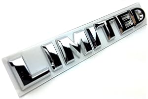 HUAYT HUAPX® 3D Metal Limited Emblem Badges,1Pack OEM Chrome Aluminum Alloy Badges Decal Suit for Side Fender Rear Trunk Tailgate with Adhesive Tapes Auto Car Sticker Accessories(Silver)