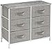 Sorbus Dresser with 6 Drawers - Chest Organizer Unit with Steel Frame Wood Top & Handle Easy Pull Fabric Bins for Clothes - Storage Furniture for Bedroom, Hallway, Living Room, Nursery & Closet