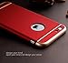 iPhone 5s Case, iPhone SE Case, iPhone 5 Case, SAUS 3 in 1 Ultra Thin and Slim Design Coated Premium Non Slip Surface with Excellent Grip Case Fit for Apple iPhone 5 / 5S / SE (Red)