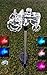StonyCreek Clear Acrylic Solar Powered Horse Tractor Pig Yard Stakes, Set of 3 Changing Colors LED Lights