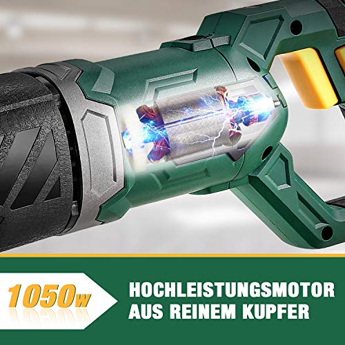 Säbelsäge, Universalsäge(1050 Watt, inkl. 2 x Säbelsägeblatt für Holz, 1x Säbelsägeblatt für Metall, Schnitthub 28 mm… – Bild 5