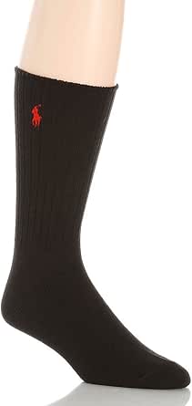 Polo Ralph Lauren Men's Classic Crew Socks, Black, 10-13 at Amazon Menâs Clothing store: Polo Shirts