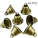 40 Pieces Christmas Bronze Jingle Bells Craft Small Bells Vintage Jingle Bells Brass Silver Color Bells Christmas Bells for Dog Potty Training, Making Wind Chimes, Festive Decor 1.5 inch