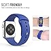 Apple Watch Band, HuanlongTM New Soft Silicone Sport Style Replacement Iwatch Strap for Apple Wrist Watch (Royal Blue 42mm M/L)