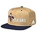 NBA New Orleans Pelicans Men's Team Nation Snapback Hat, One Size, Tan/Navy