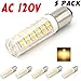 McDen Ba15d LED Dimmable 6W Bulb 120v Double Contact Bayonet Base LED Bulb JD Type T4 50W 60W Halogen Replacement Bulb for Crystal Sewing Machine Light Warm White (Pack of 5)