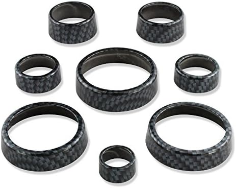 American Brother Designs ABD-1514CFGBA Black 8 Piece Interior Knob Kit for Corvette C7 Stingray/Z06 (Carbon Fiber Paint Code GBA)