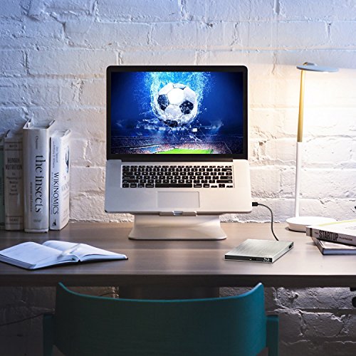 External Blu Ray DVD Drive Burner 4K 3D, Portable Ultra Slim USB 3.0 Bluray BD CD DVD Burner Player Writer Reader Disk for PC Mac OS, Windows 7/8/10,Linxus, Laptop