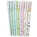 Rbenxia Wholesale Colorful Gel Ink Pen Plastic Cartoon Pin Type Pack of 10pcs (Style 4)