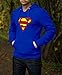 Decrum Mens Blue Smallville Superman Logo Hoodie - Mens Blue Hoodie | Superman, XL