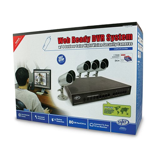 SVAT CV0204DVR Ready DVR Security System with 4 HighResolution