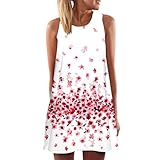 Gillberry Vintage Boho Women Summer Sleeveless Beach Printed Short Mini Dress