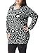 Agnes Orinda Women's Plus Size Long Sleeves Leopard Print Knit Tunic Top