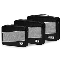Defway Packing Cubes Travel Luggage Organizers - 3 Set Compression Cubes Bags