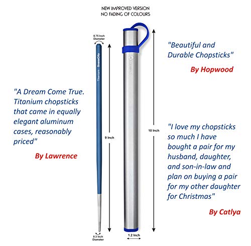 Chopsticks, 1 Pair of Titanium Chopsticks Ultra Lightweight Professional (Ti), Super Strong Healthy  - //coolthings.us