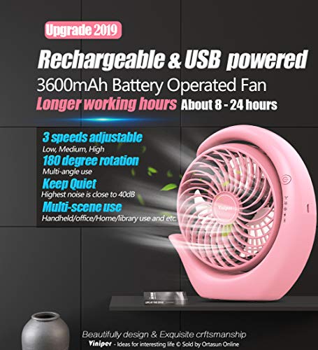 2 Battery+Operated+Fan+viniper+Rechargeable