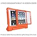 HDE Case for iPad Air 2 - Kids Shockproof Bumper Hard Cover Handle Stand with Built in Screen Protector for Apple iPad Air 2-2014 Release 2nd Generation (Orange)