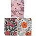 Decorative File Folders, 2-Pocket Folders, Floral File Folders, Plastic, Letter Size 9 x 12 in, 3 Floral Designs (12 Pack)